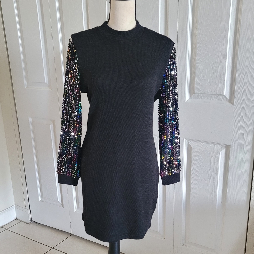 💥 Shein Sequin Long Sleeve dress
